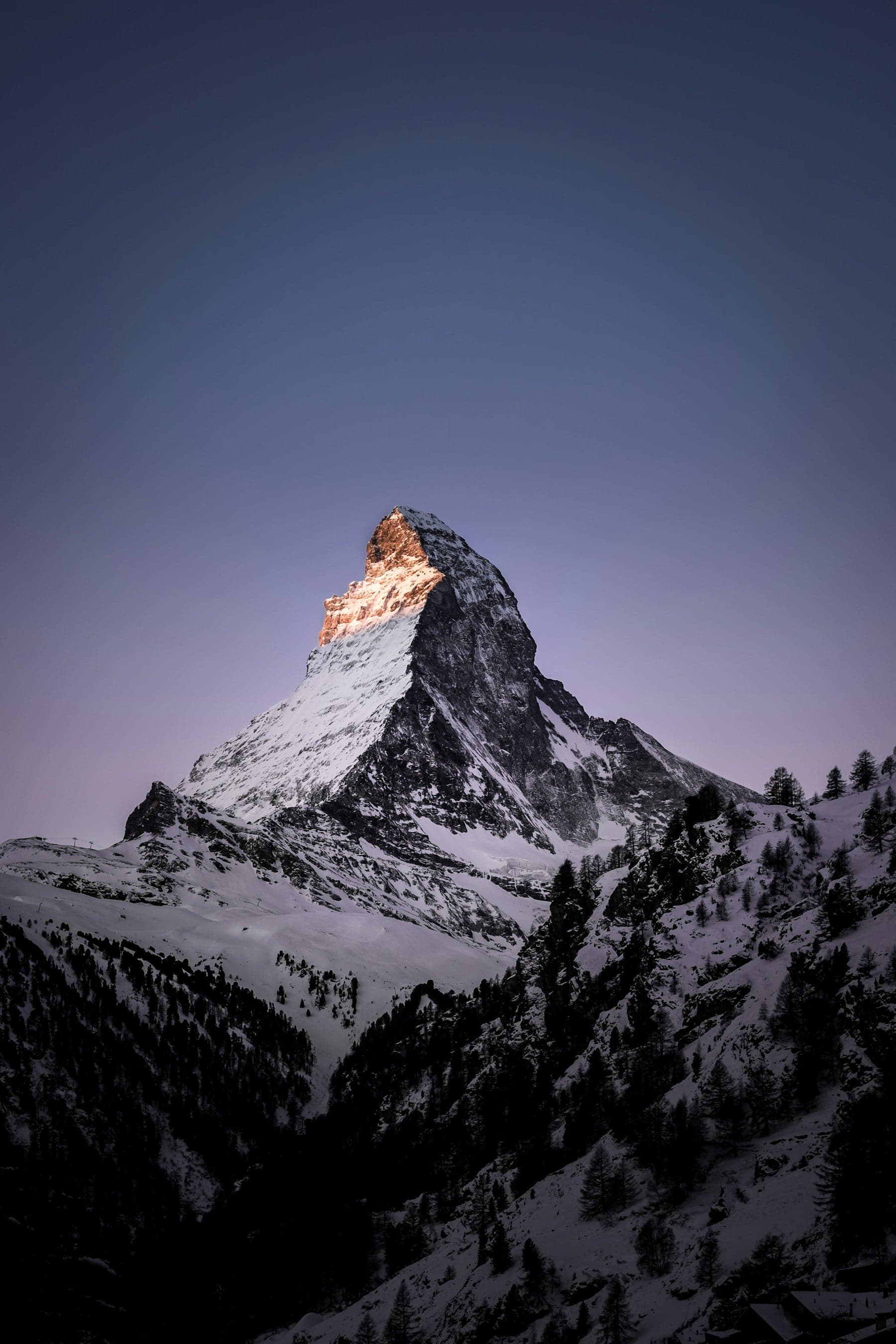 The Matterhorn peak above Zermatt