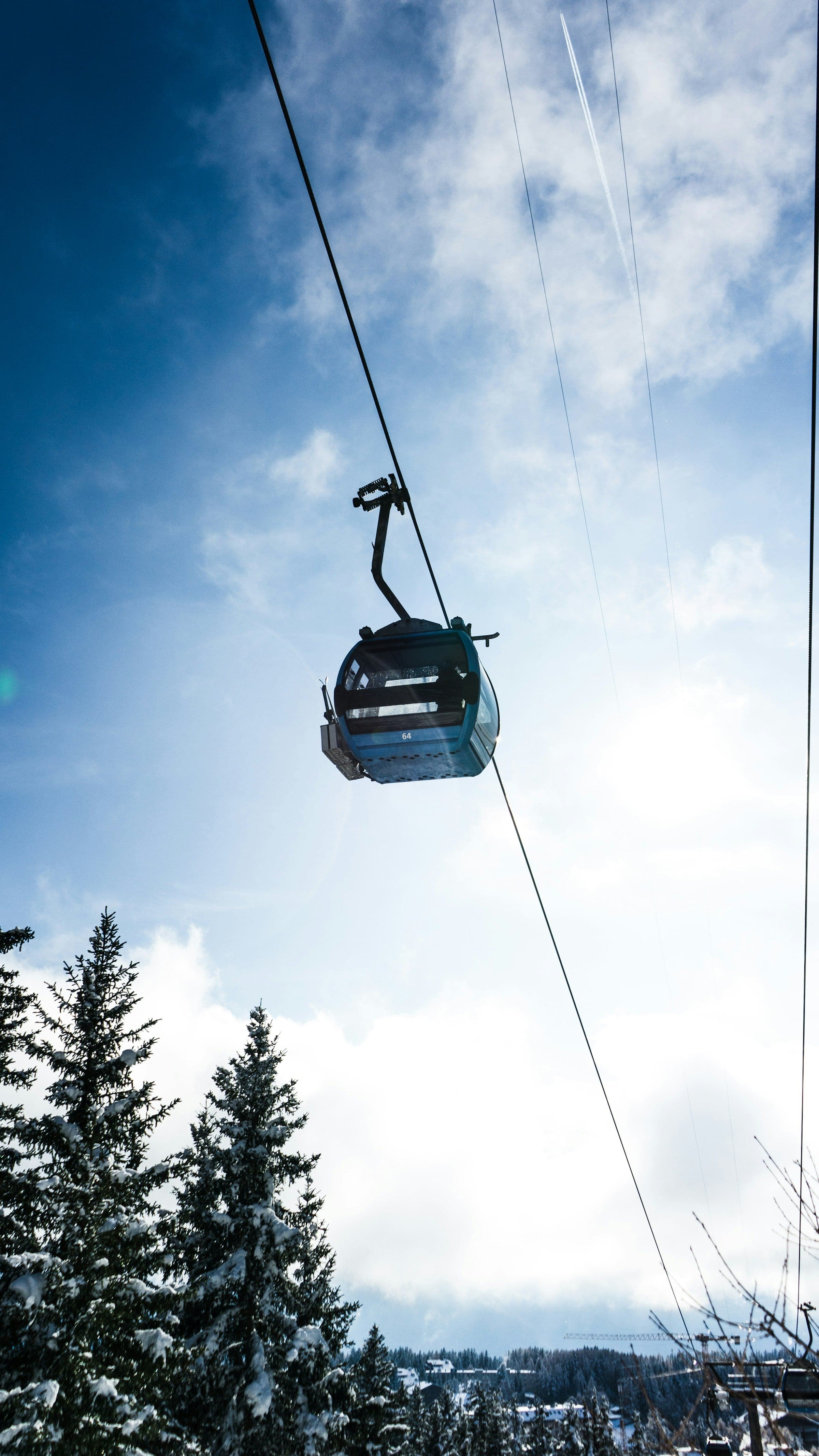 Cable car above Crans-Montana