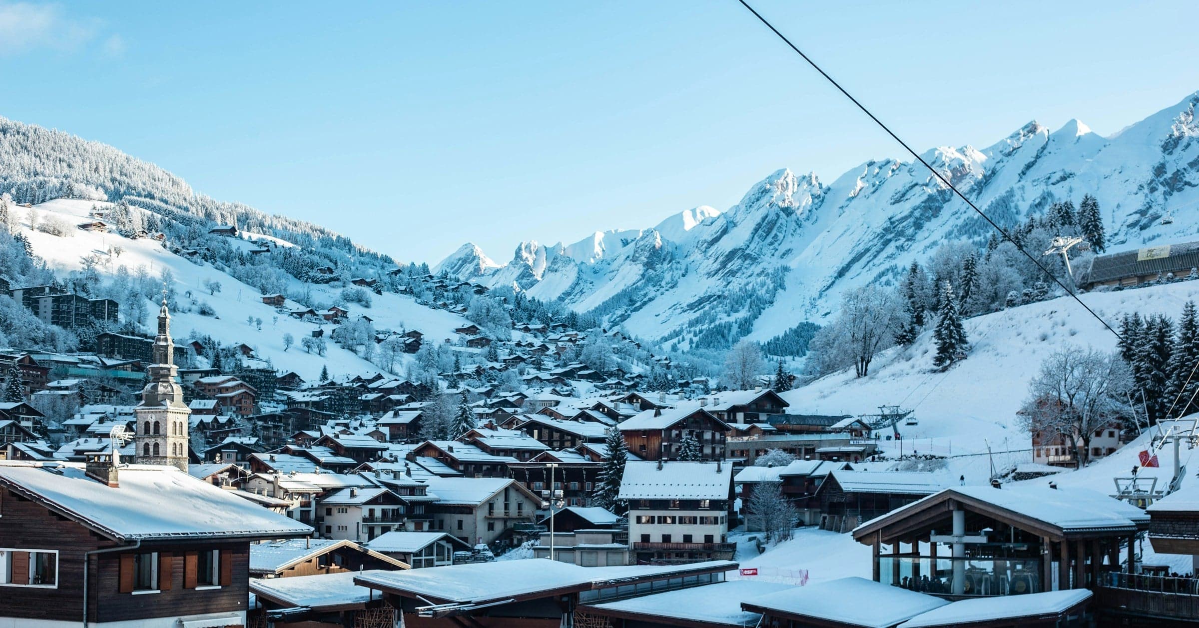 La Clusaz ski resort in the Aravis mountains